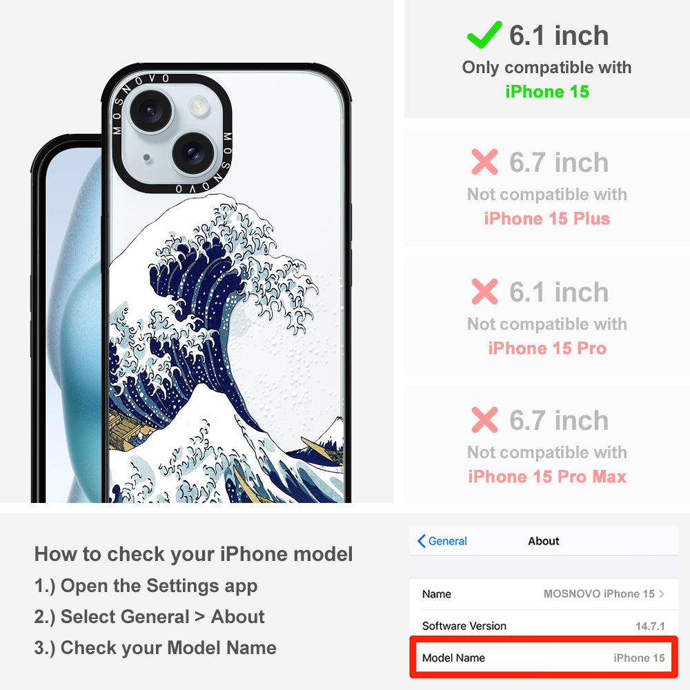Great Wave Phone Case - iPhone 15 Case - MOSNOVO