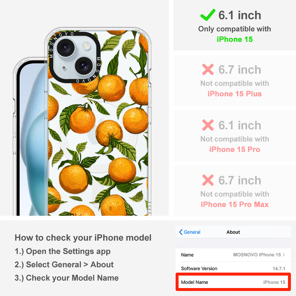 Tangerine Phone Case - iPhone 15 Case - MOSNOVO