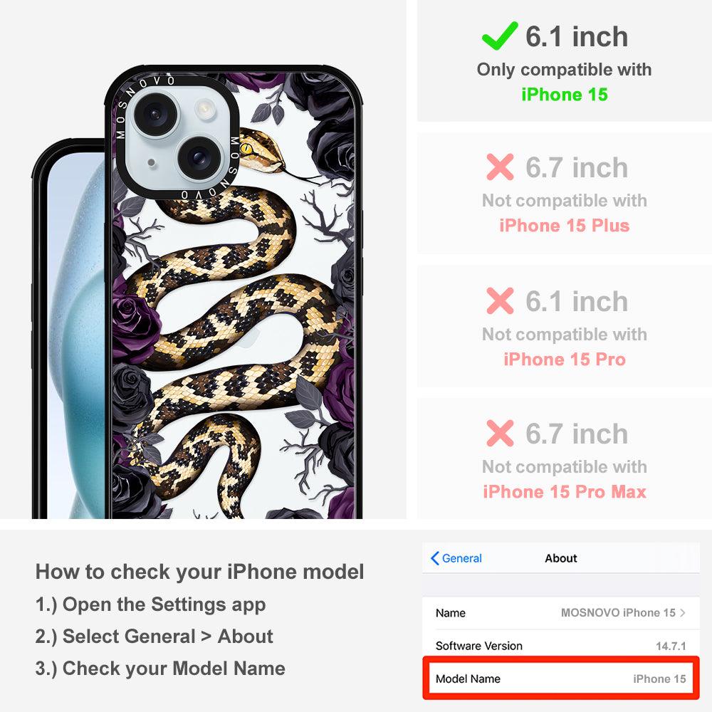 Secret Snake Garden Phone Case - iPhone 15 Case - MOSNOVO