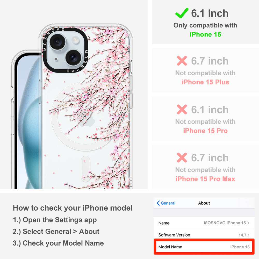 Cherry Blossom Phone Case - iPhone 15 Case - MOSNOVO