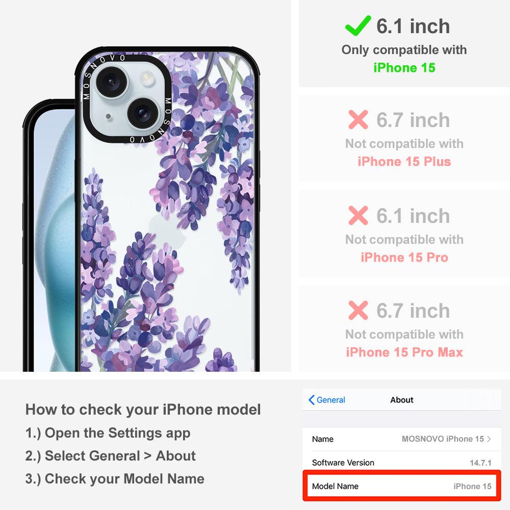 Lavender Phone Case - iPhone 15 Case - MOSNOVO