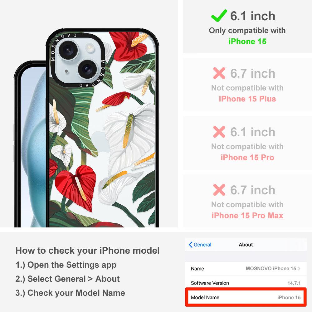 Anthurium Phone Case - iPhone 15 Case - MOSNOVO