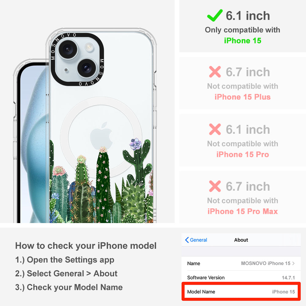 Desert Cactus Phone Case - iPhone 15 Case - MOSNOVO