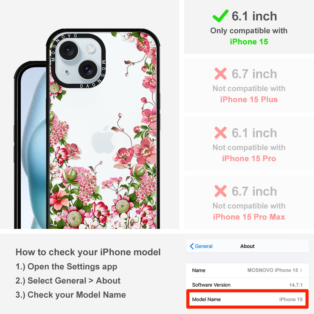 Blooms Phone Case - iPhone 15 Case - MOSNOVO
