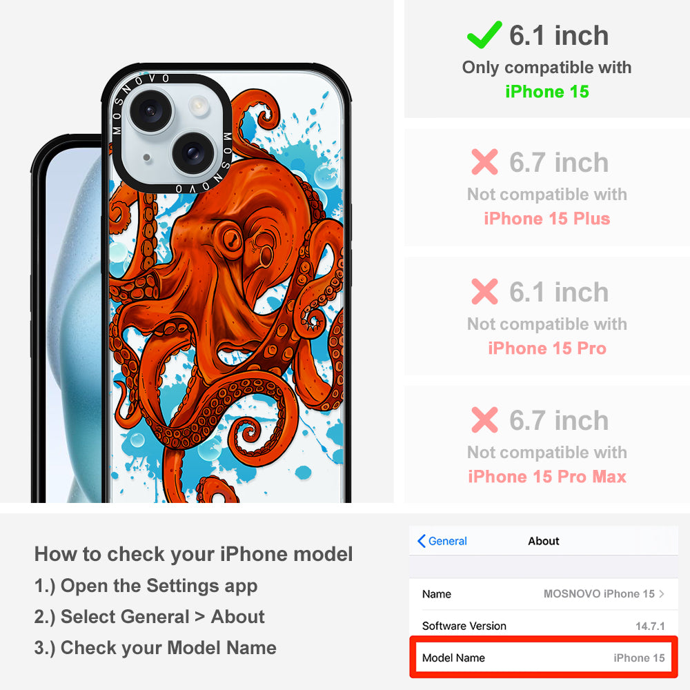 Octupus Phone Case - iPhone 15 Case - MOSNOVO