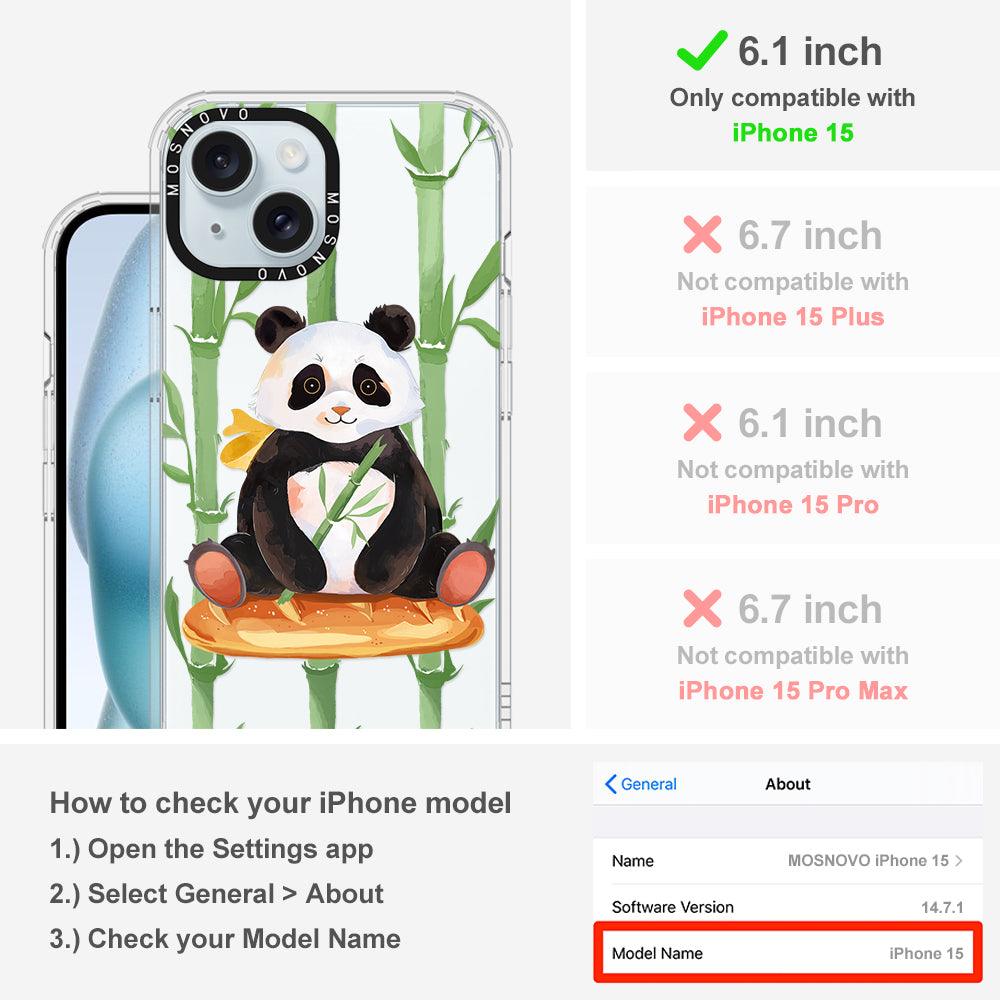 Bamboo Panda Phone Case - iPhone 15 Case - MOSNOVO