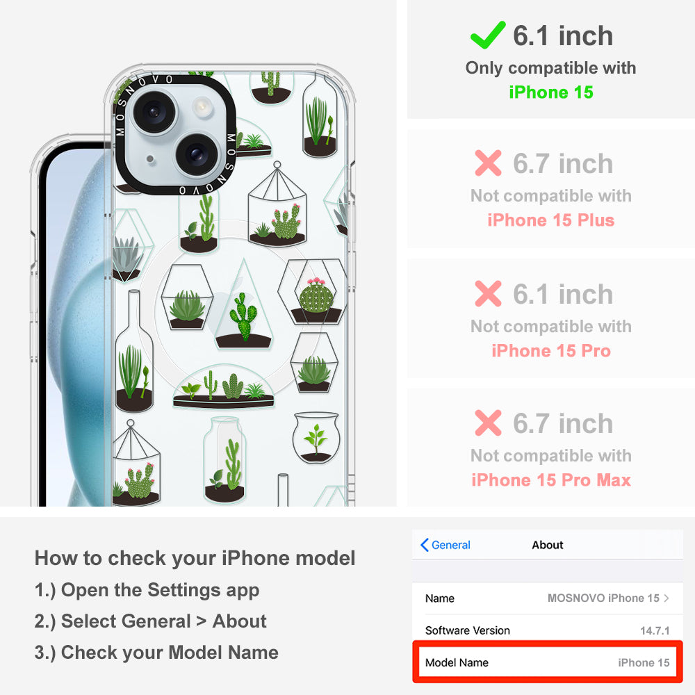 Botany Phone Case - iPhone 15 Case Clear With Magsafe
