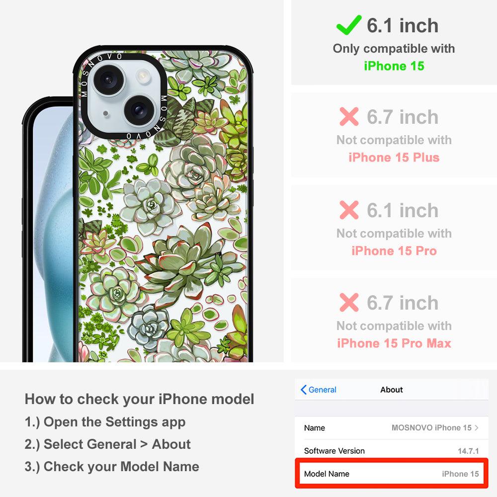 Succulent Phone Case - iPhone 15 Case - MOSNOVO
