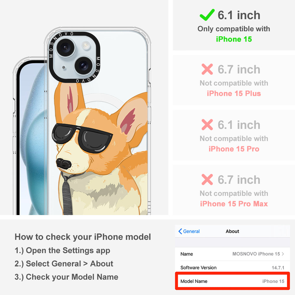 Fluffy Corgi Phone Case - iPhone 15 Case - MOSNOVO