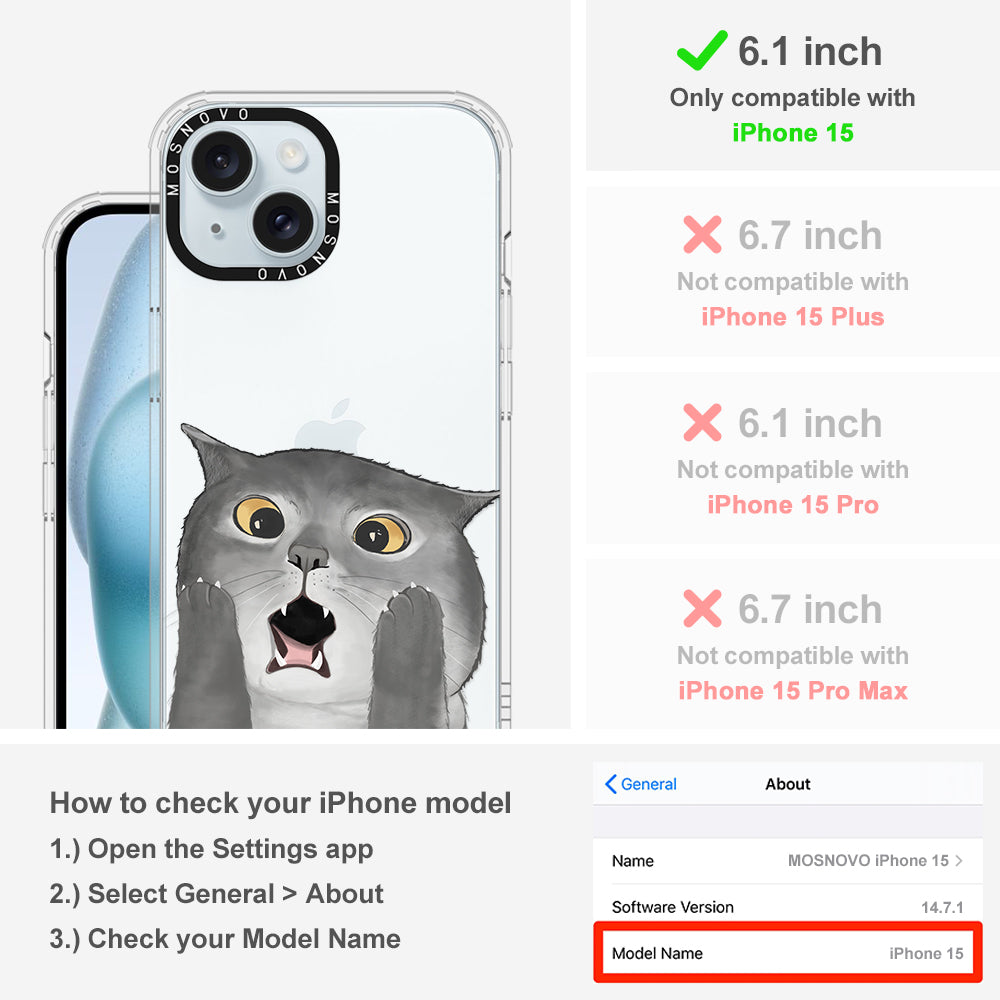 OMG Cat Phone Case - iPhone 15 Case - MOSNOVO