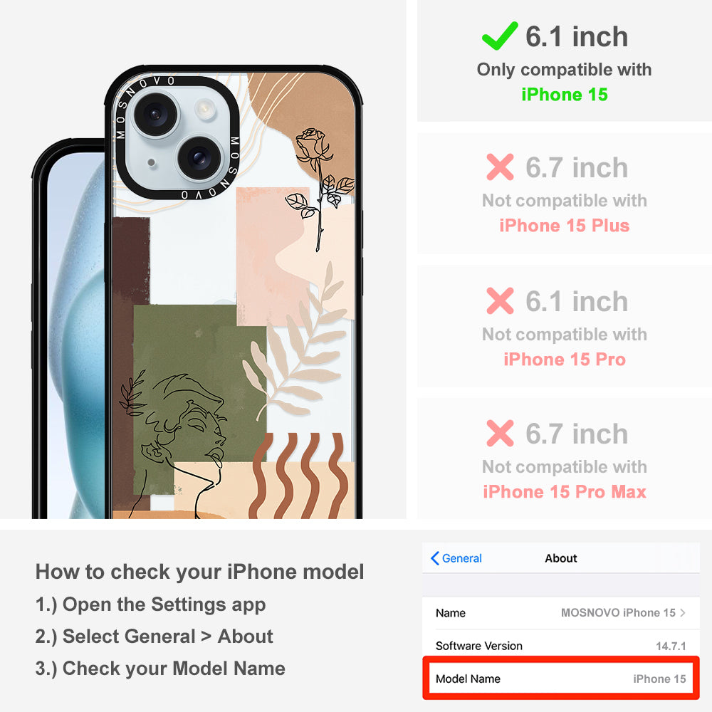 Modern Art Phone Case - iPhone 15 Case - MOSNOVO