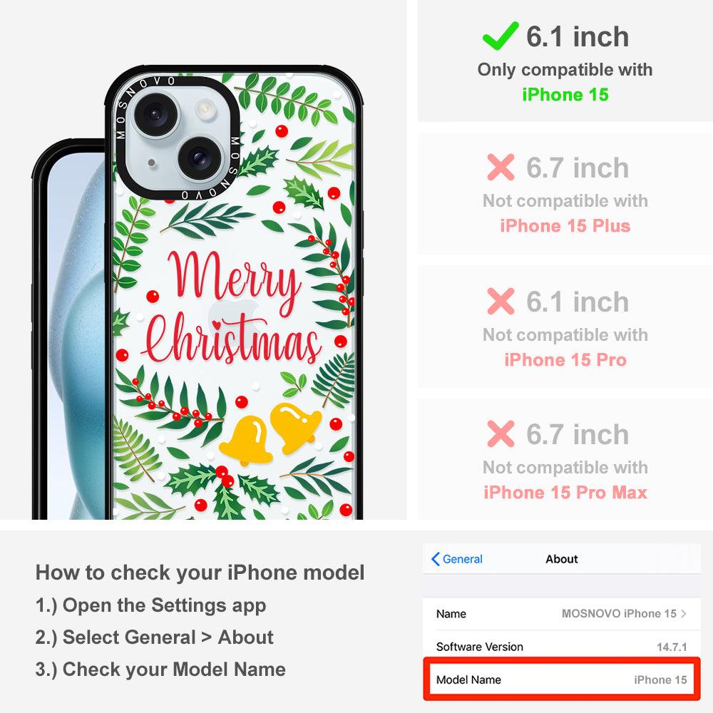 Merry Christmas Phone Case - iPhone 15 Case - MOSNOVO