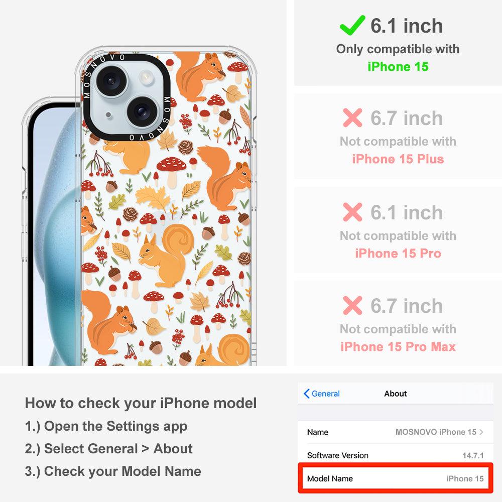 Autumn Squirrel Phone Case - iPhone 15 Case - MOSNOVO