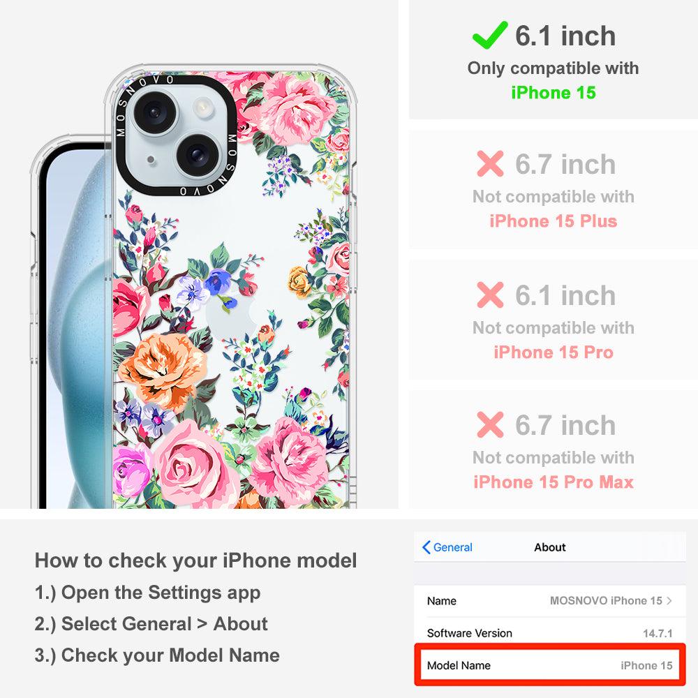 Flower Garden Phone Case - iPhone 15 Case - MOSNOVO