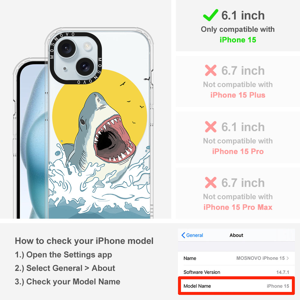 Shark Phone Case - iPhone 15 Case - MOSNOVO