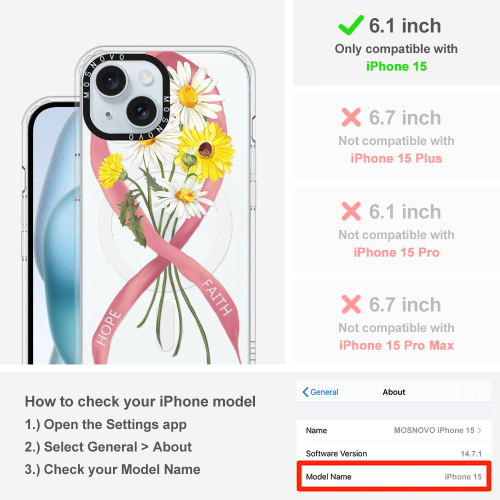 Breast Awareness Phone Case - iPhone 15 Case - MOSNOVO