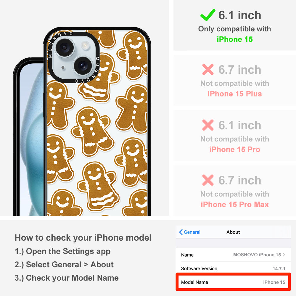 Ginger Breadman Phone Case - iPhone 15 Case - MOSNOVO