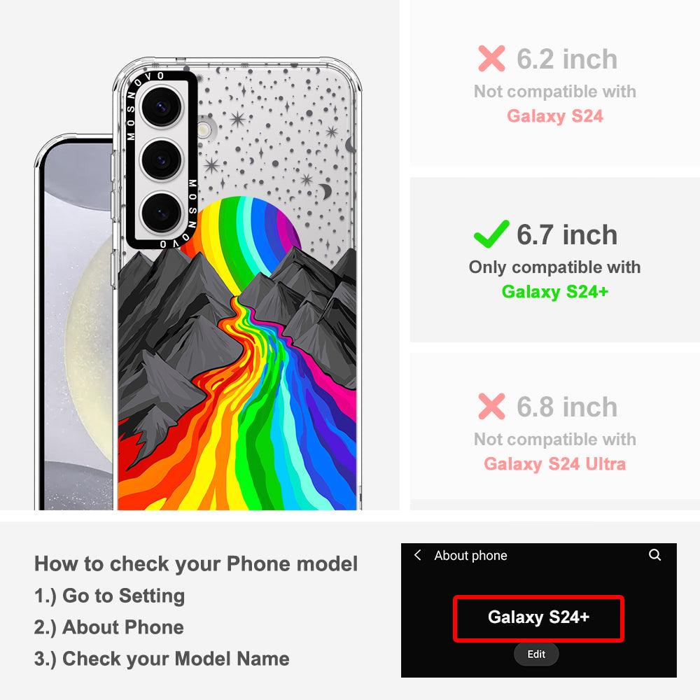 Rainbow Volcano Phone Case - Samsung Galaxy S24 Plus Case - MOSNOVO