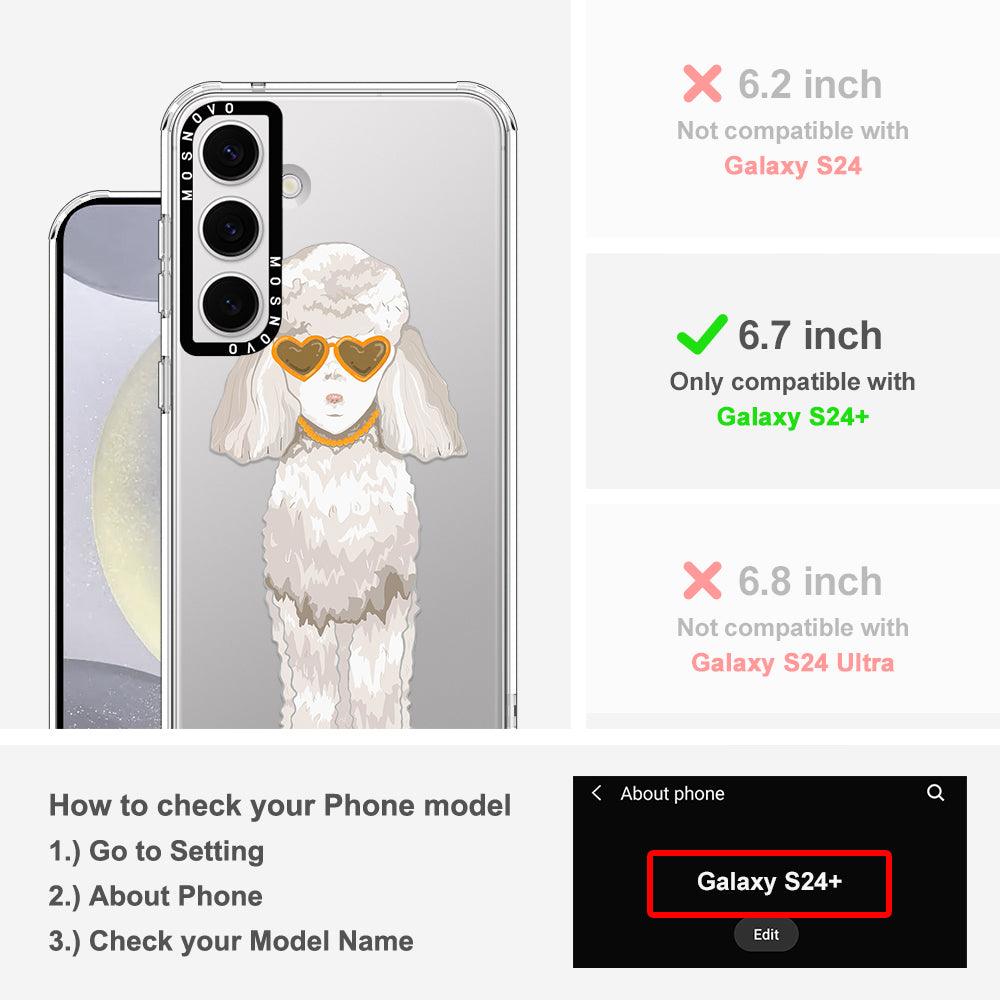 Elegant Poodle Phone Case - Samsung Galaxy S24 Plus Case - MOSNOVO