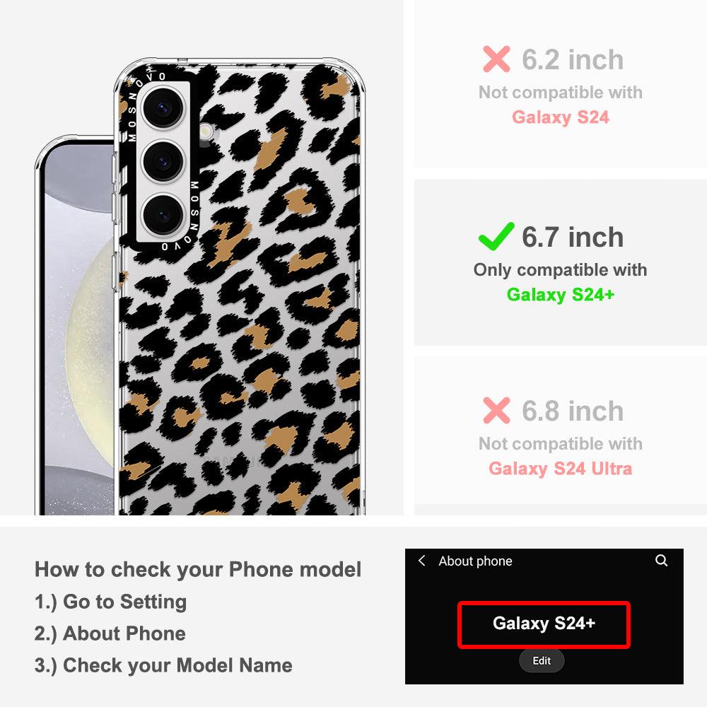 Leopard Print Phone Case - Samsung Galaxy S24 Plus Case - MOSNOVO