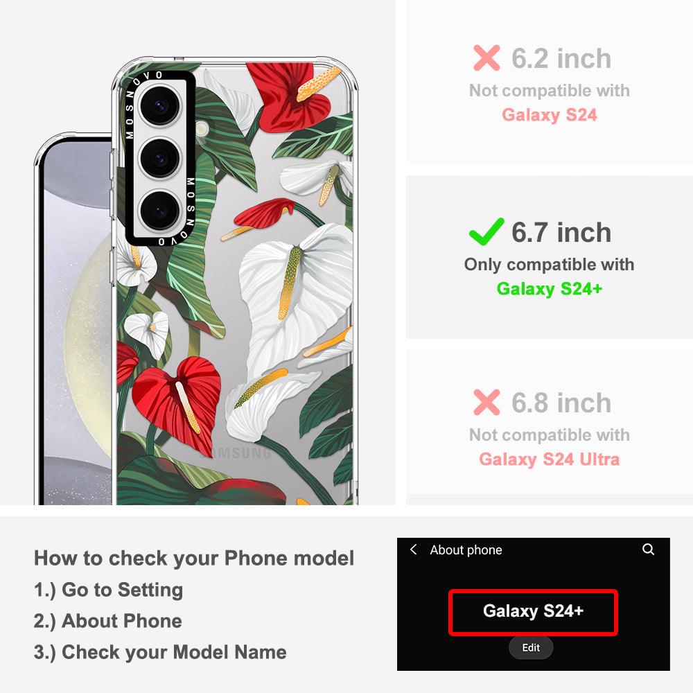 Anthurium Phone Case - Samsung Galaxy S24 Plus Case - MOSNOVO
