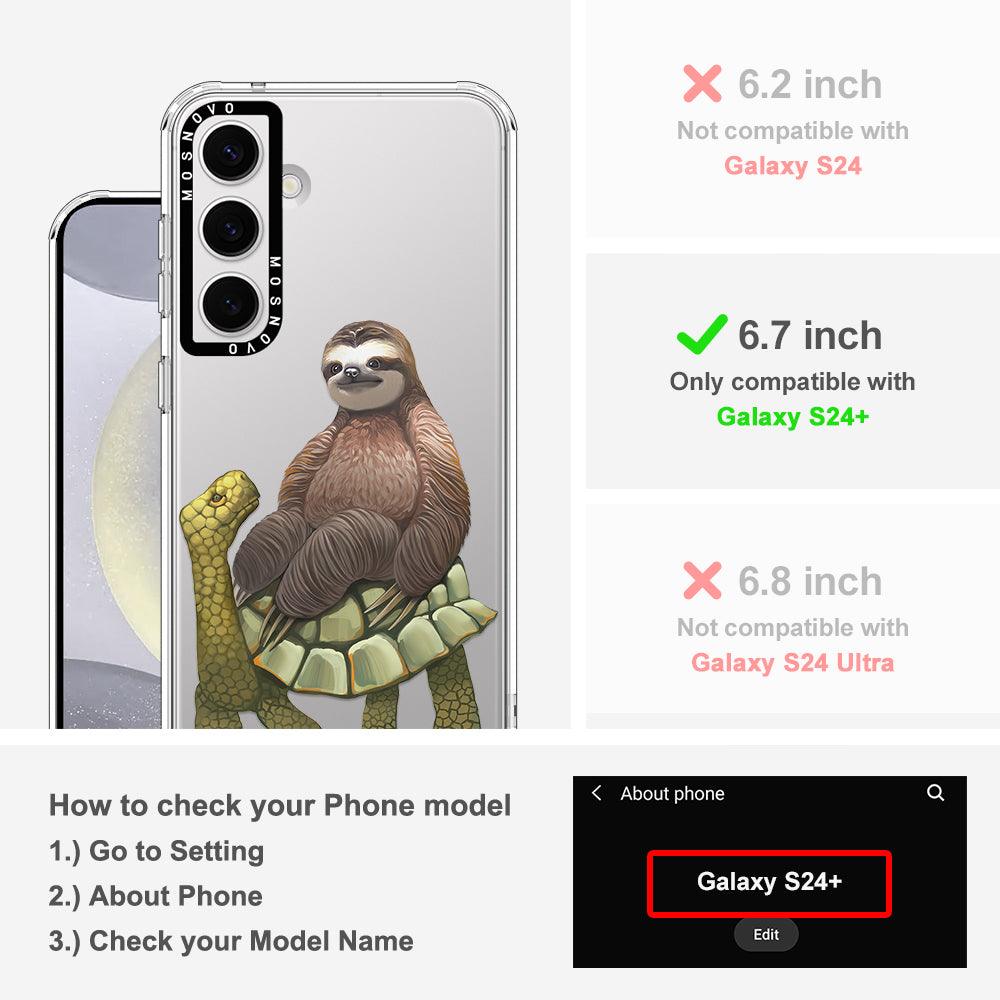 Sloth Turtle Phone Case - Samsung Galaxy S24 Plus Case - MOSNOVO