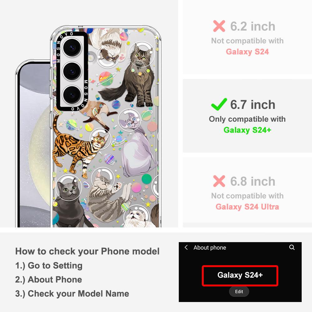 Space Cat Phone Case - Samsung Galaxy S24 Plus Case - MOSNOVO