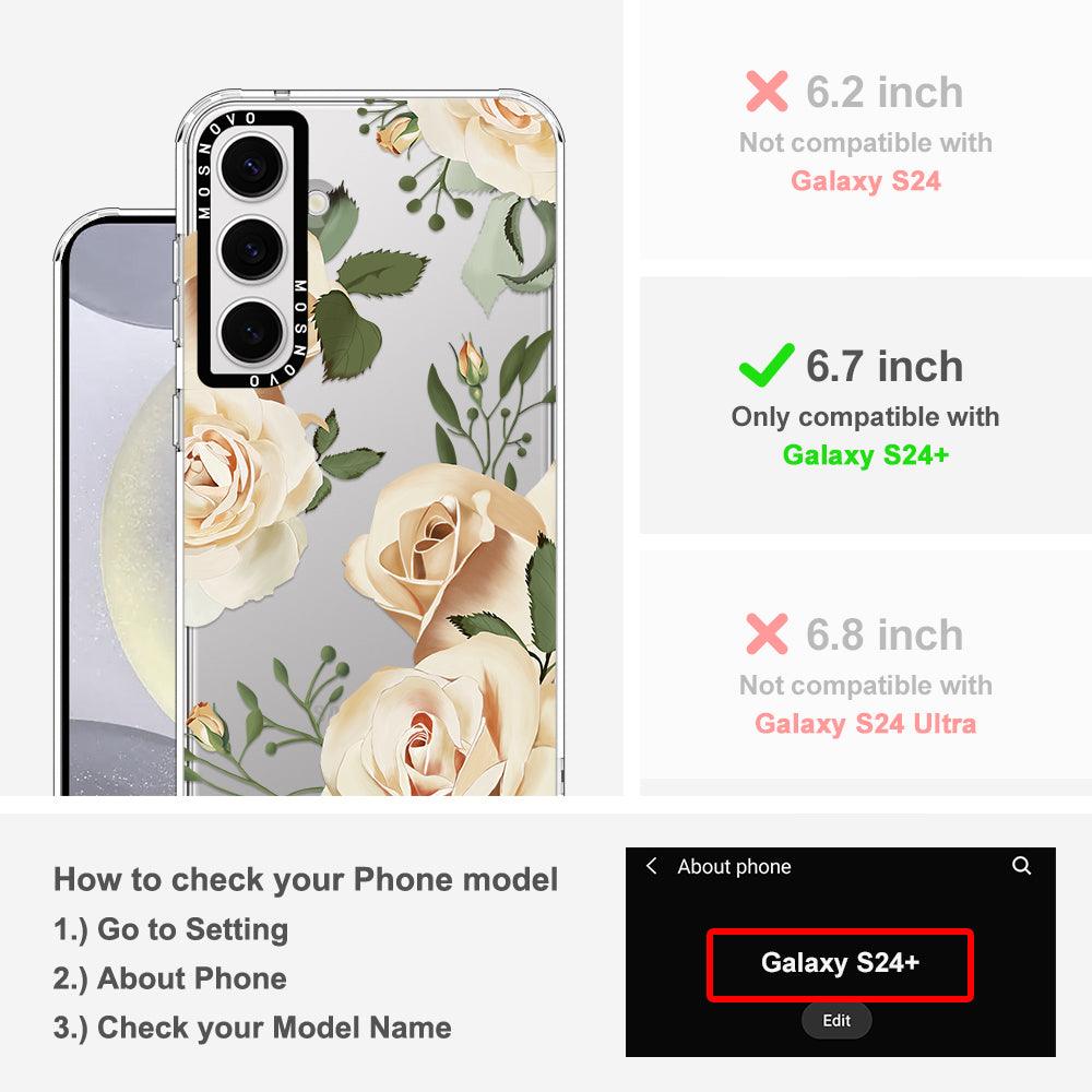 Champagne Rose Phone Case - Samsung Galaxy S24 Plus Case - MOSNOVO