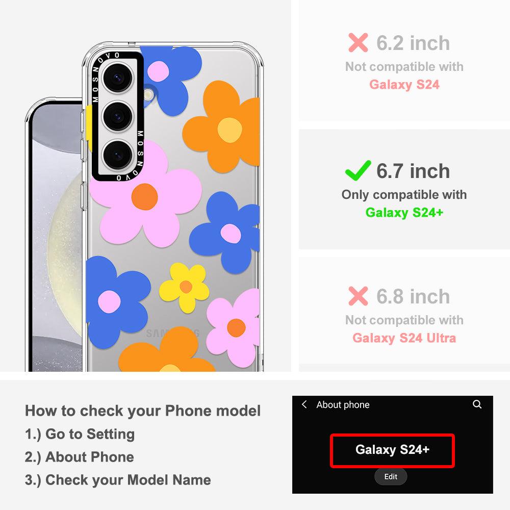 60's Groovy Flower Phone Case - Samsung Galaxy S24 Plus Case