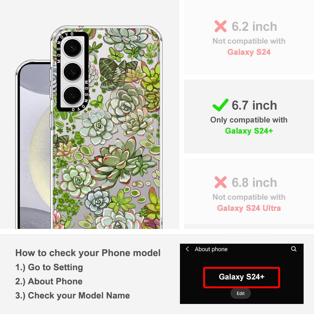 Succulents Phone Case - Samsung Galaxy S24 Plus Case - MOSNOVO