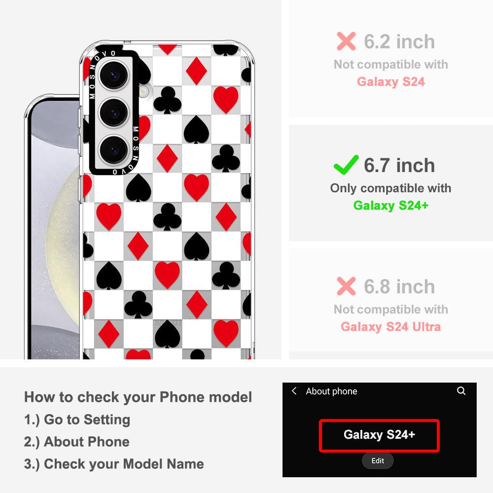 Checker Poker Phone Case - Samsung Galaxy S24 Plus Case - MOSNOVO