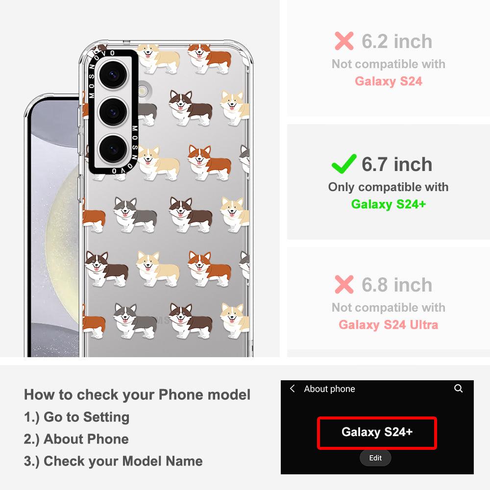 Adorable Corgi Phone Case - Samsung Galaxy S24 Plus Case - MOSNOVO