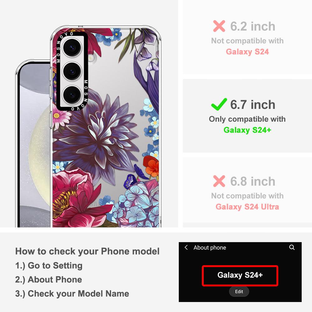 Lilac Floral Phone Case - Samsung Galaxy S24 Plus Case - MOSNOVO