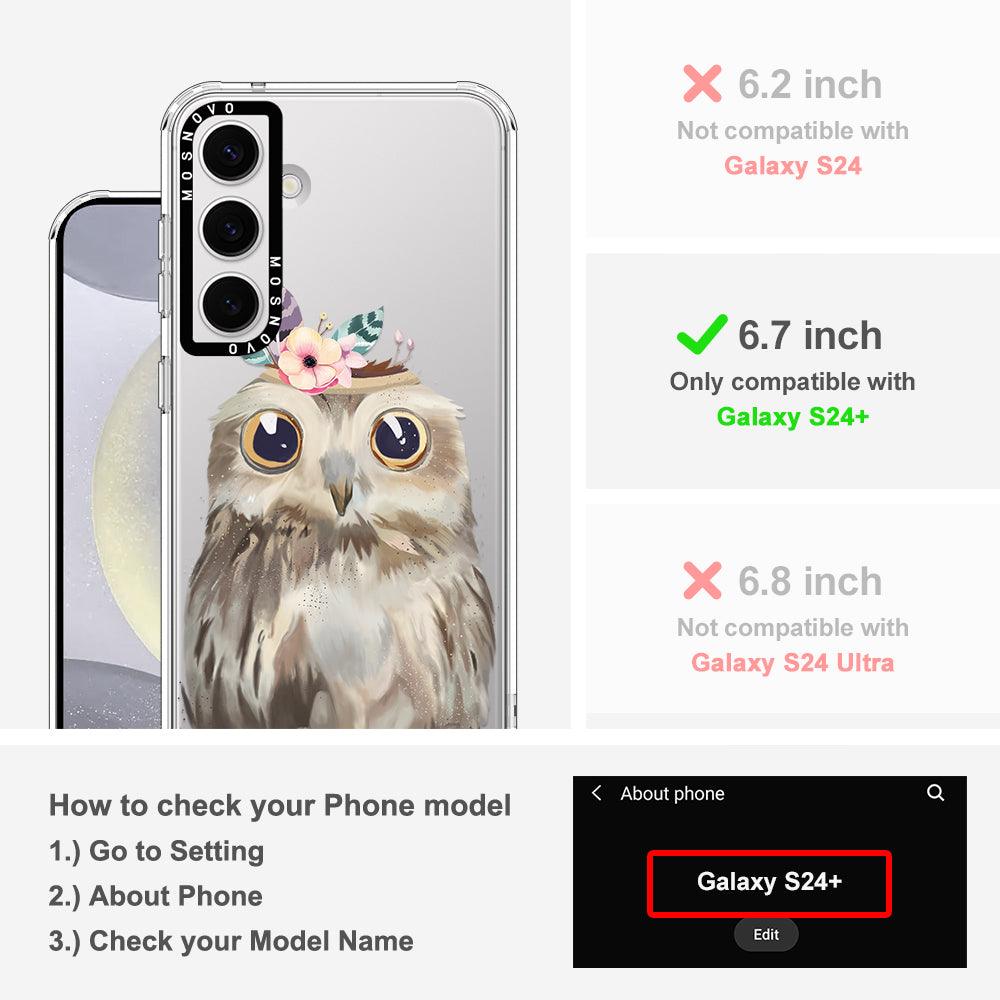 Cute Owl Phone Case - Samsung Galaxy S24 Plus Case - MOSNOVO