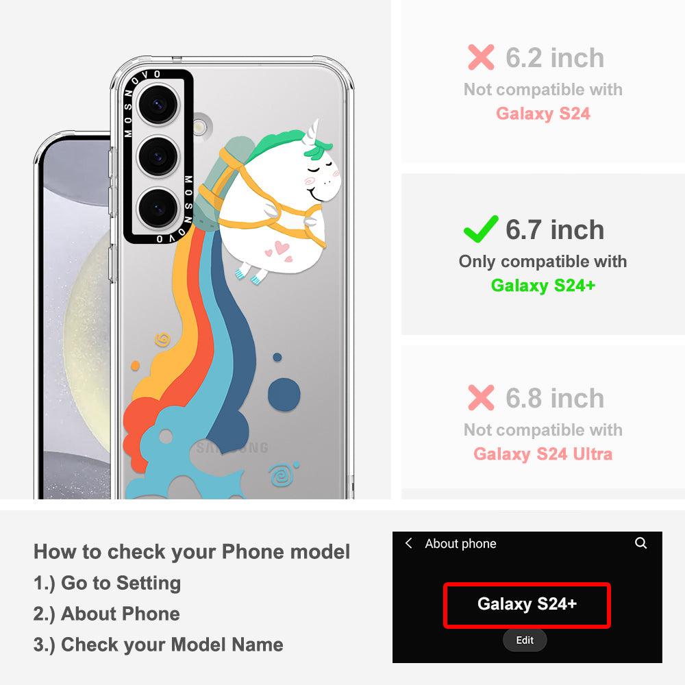 Rainbow Unicorn Phone Case - Samsung Galaxy S24 Plus Case - MOSNOVO
