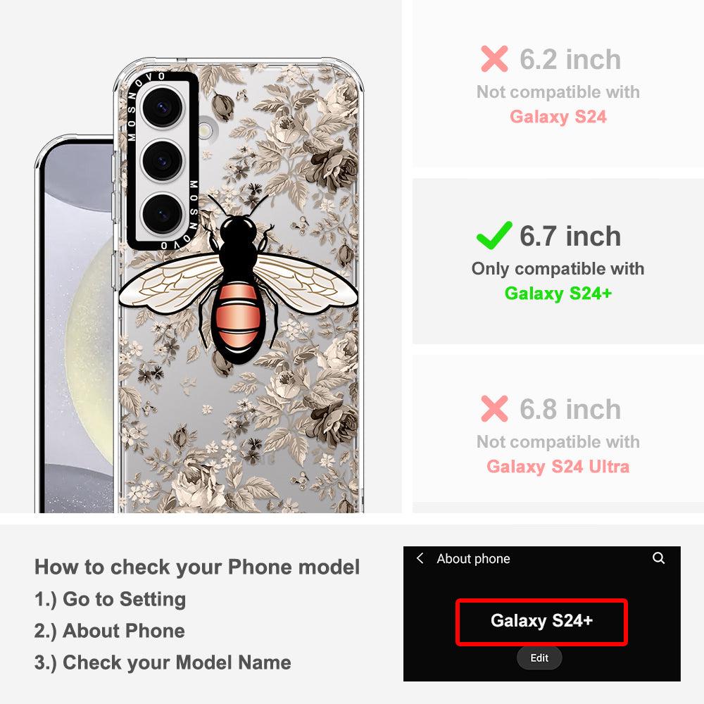 Vintage Bee Phone Case - Samsung Galaxy S24 Plus Case - MOSNOVO