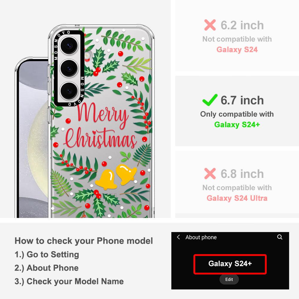 Merry Christmas Phone Case - Samsung Galaxy S24 Plus Case - MOSNOVO