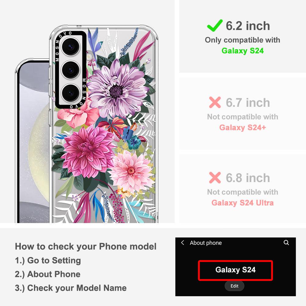 Dahlia Bloom Phone Case - Samsung Galaxy S24 Case - MOSNOVO