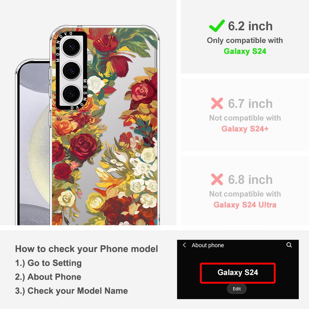 Vintage Flower Garden Phone Case - Samsung Galaxy S24 Case - MOSNOVO