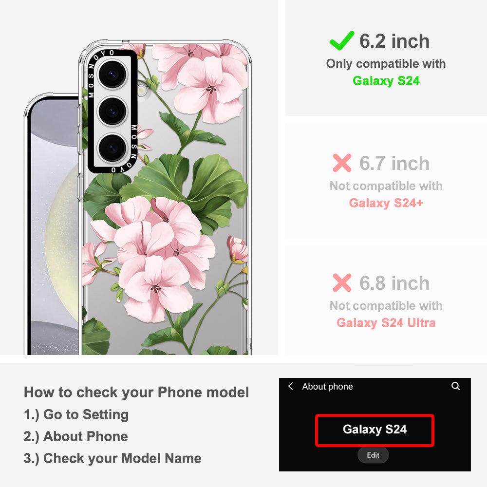 Geranium Phone Case - Samsung Galaxy S24 Case - MOSNOVO