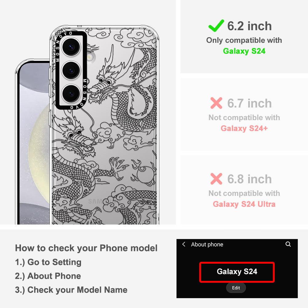 Black Dragon Phone Case - Samsung Galaxy S24 Case - MOSNOVO