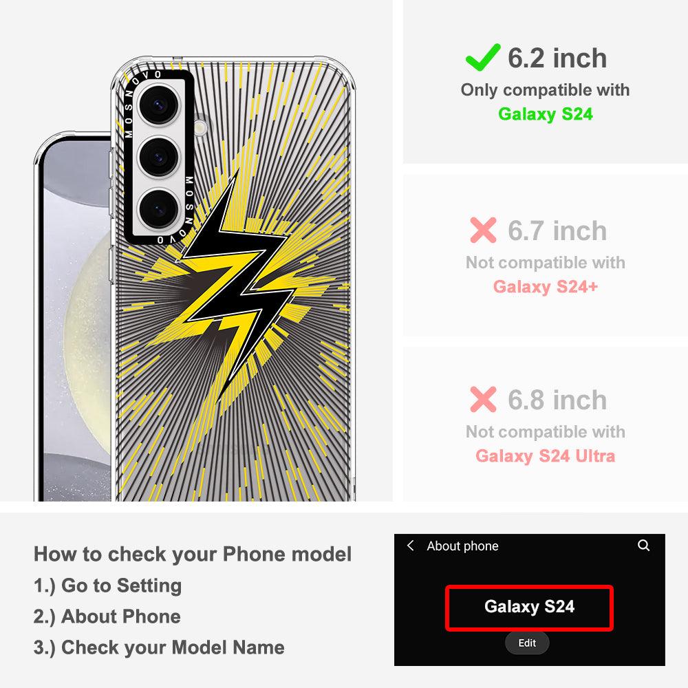 Lightning Bolt Phone Case - Samsung Galaxy S24 Case - MOSNOVO