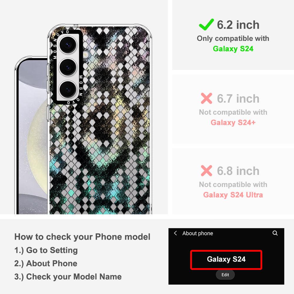 Rainbow Snake Print Phone Case - Samsung Galaxy S24 Case - MOSNOVO