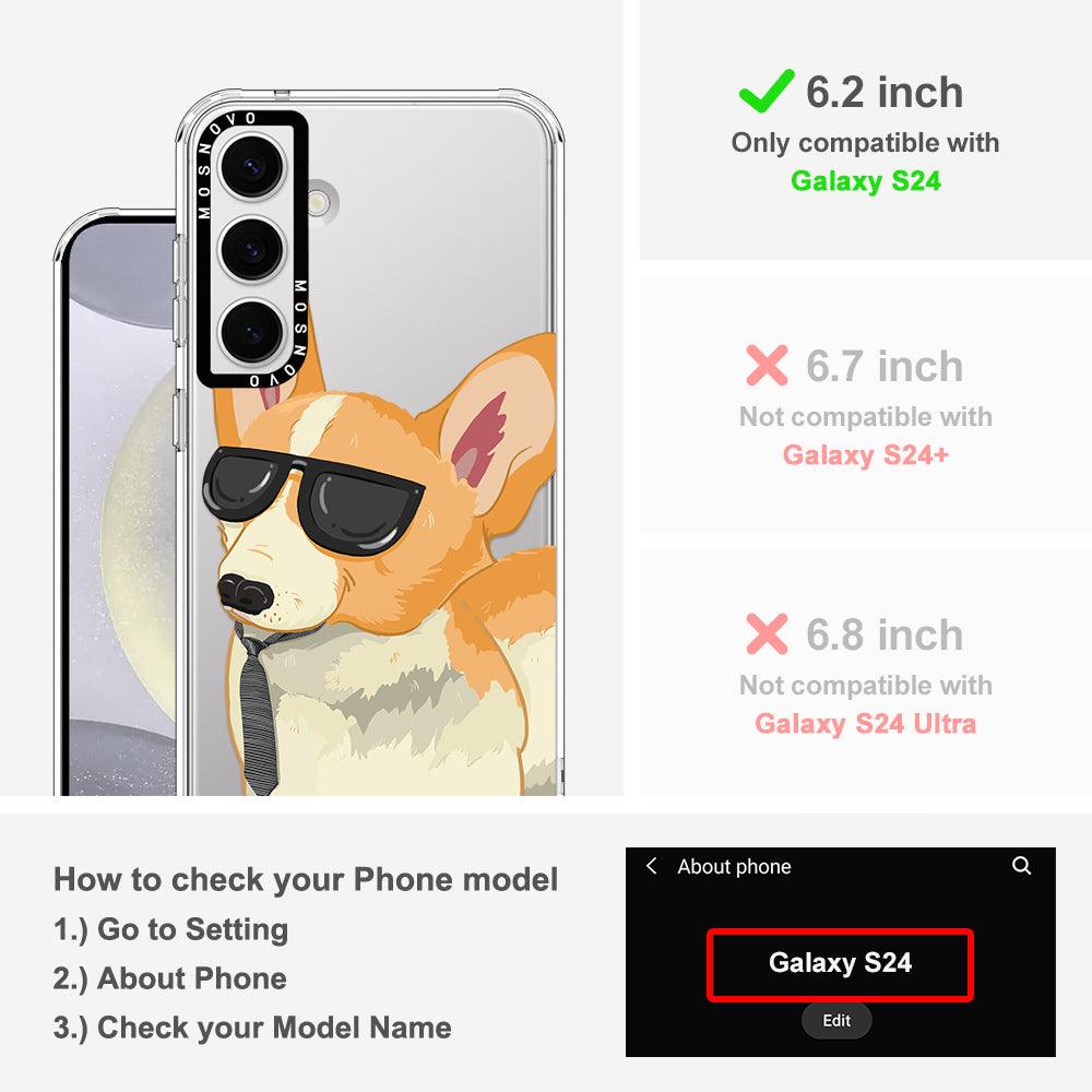 Fluffy Corgi Phone Case - Samsung Galaxy S24 Case - MOSNOVO