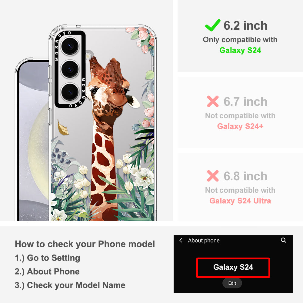 Giraffe Garden Phone Case - Samsung Galaxy S24 Case - MOSNOVO