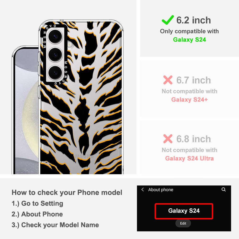 Tiger Print Phone Case - Samsung Galaxy S24 Case - MOSNOVO