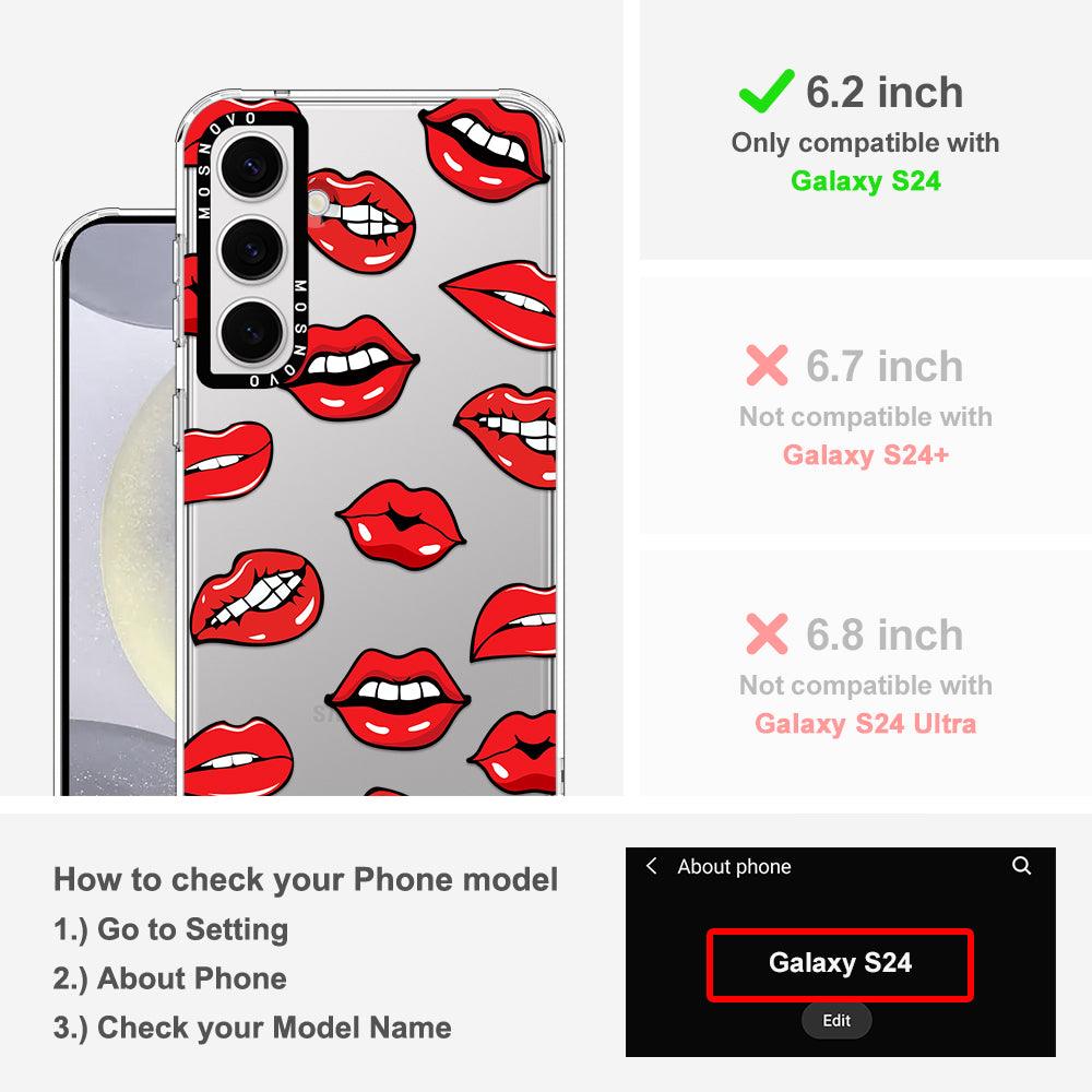 Hot Lips Phone Case - Samsung Galaxy S24 Case - MOSNOVO