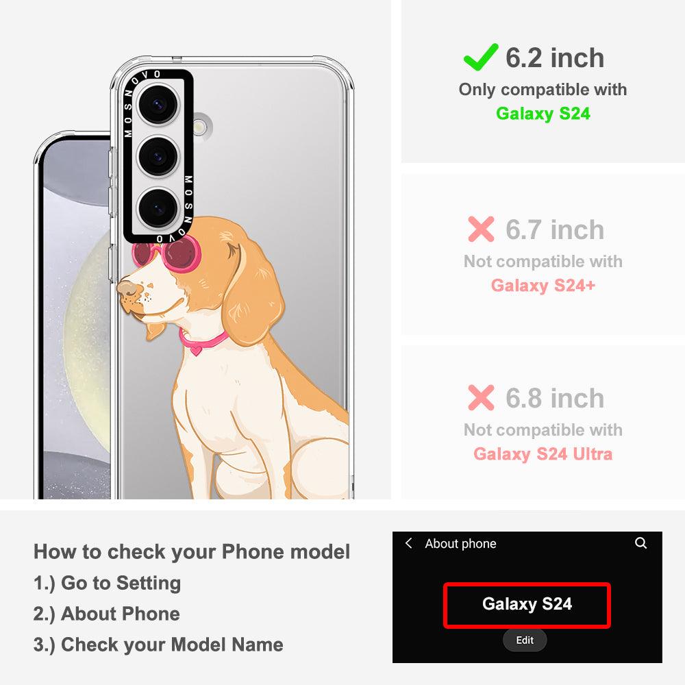 Cute Beagle Phone Case - Samsung Galaxy S24 Case - MOSNOVO