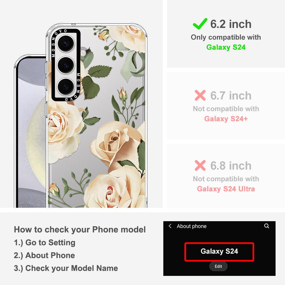 Champagne Rose Phone Case - Samsung Galaxy S24 Case - MOSNOVO