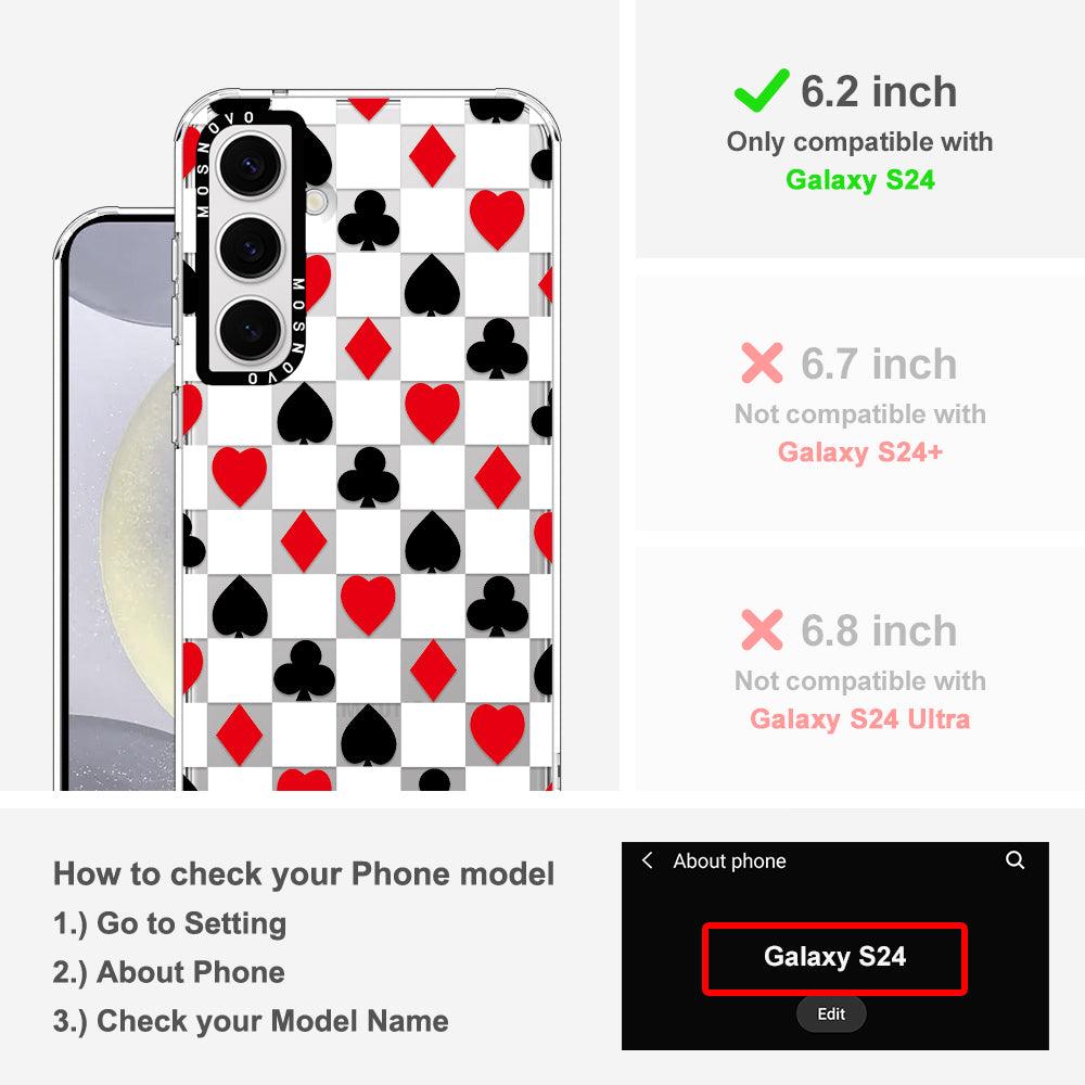 Checker Poker Phone Case - Samsung Galaxy S24 Case - MOSNOVO